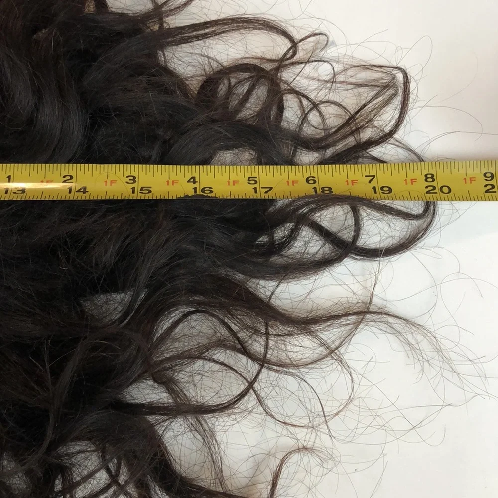 Elegante Brazilian Remy human hair Full wig long 20 inch hair Dark Brown - Picture 11 of 11